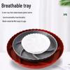 Anti-Root Rot Grooved Plastic Pot Tray with Thick Wavy Edge