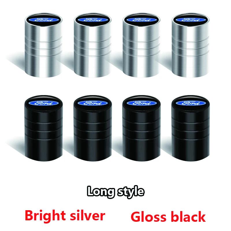 For Honda ccoFor Ford Mondeo Explorer Edge Focus Fiesta Kuga Transit Escape 4Pcs Metal Car Wheel Cover Tire Valve Stem Caps Auto Accessories