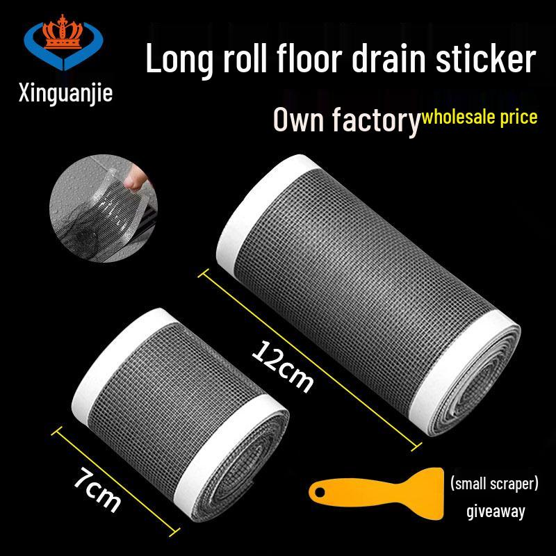 

Disposable Shower Drain Hair Clog Prevention Mesh Patch Round 90mm with Flaps