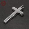 Ciondolo Croce in Argento Massiccio 100% Reale S925 Per Uomini Donne Liscio Alta Lucidatura Design Semplice Gioielli Cristo Gesù