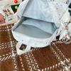 Cute Star Print Backpack with Multiple Pockets and Front Zip Compartment for School and Daily Use