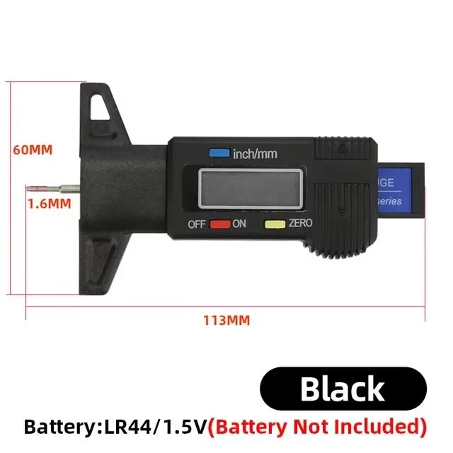 Ecartament digital de adâncime Caliper Ecartament de adâncime a benzii de rulare LCD Ecartament de anvelope pentru auto Anvelope 0-25mm Instrument de măsurare Caliper Instrumente de reparare