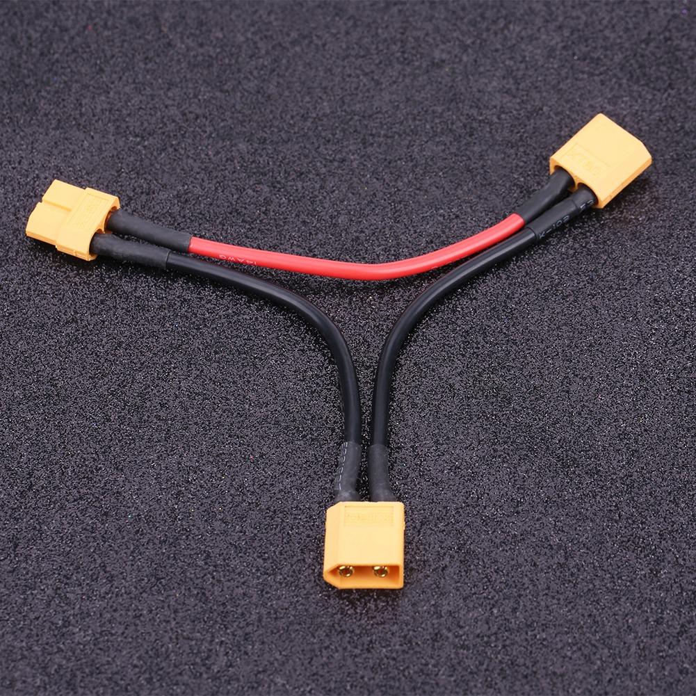 2Pcs Set XT60 Series Battery Pack Connector Adapter Cables for RC Lipo 1 Female To 2 Male