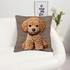 Golden Poodle Design Cushion Covers Chair Living Room Pillowcase Cozy Zipper Sofa Pillow Covers Bedroom Indoor H Ome Decor