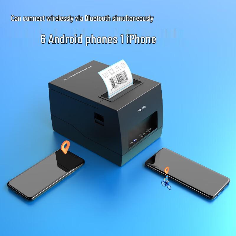 Deli DL-886AW Wired USB Label Barcode Printer