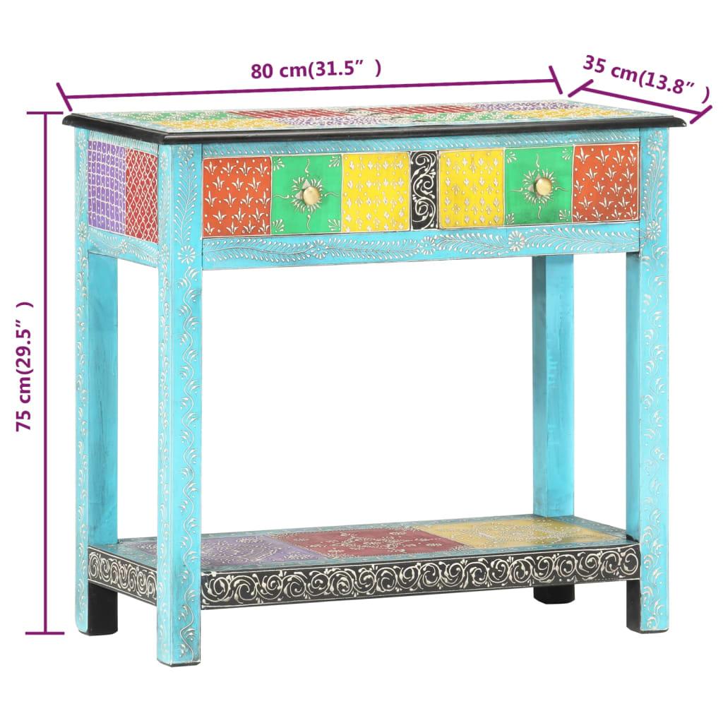 Console Table Hand Painted 80*35*75 cm Solid Mango Wood
