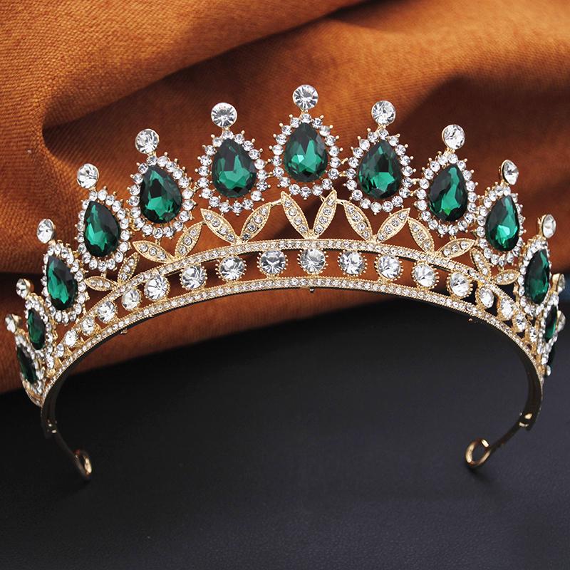 Princess Tiara Crown Headband for Women Elegant Queen Bridal Bride Headwear Hair Jewelry Gift for Wedding Dress Accessories