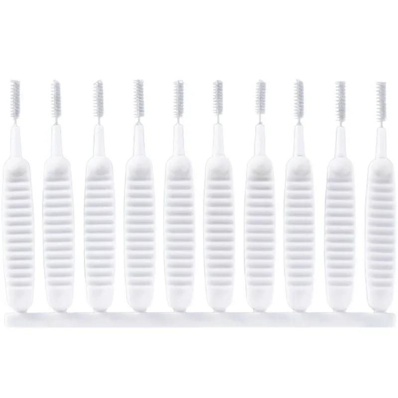 10/20/30PCS Easy-Clean Shower Nozzle Brushes Bathroom Micro Nylon Brush Nozzle Anti-blocking Cleaning Tools Bathroom Accessories