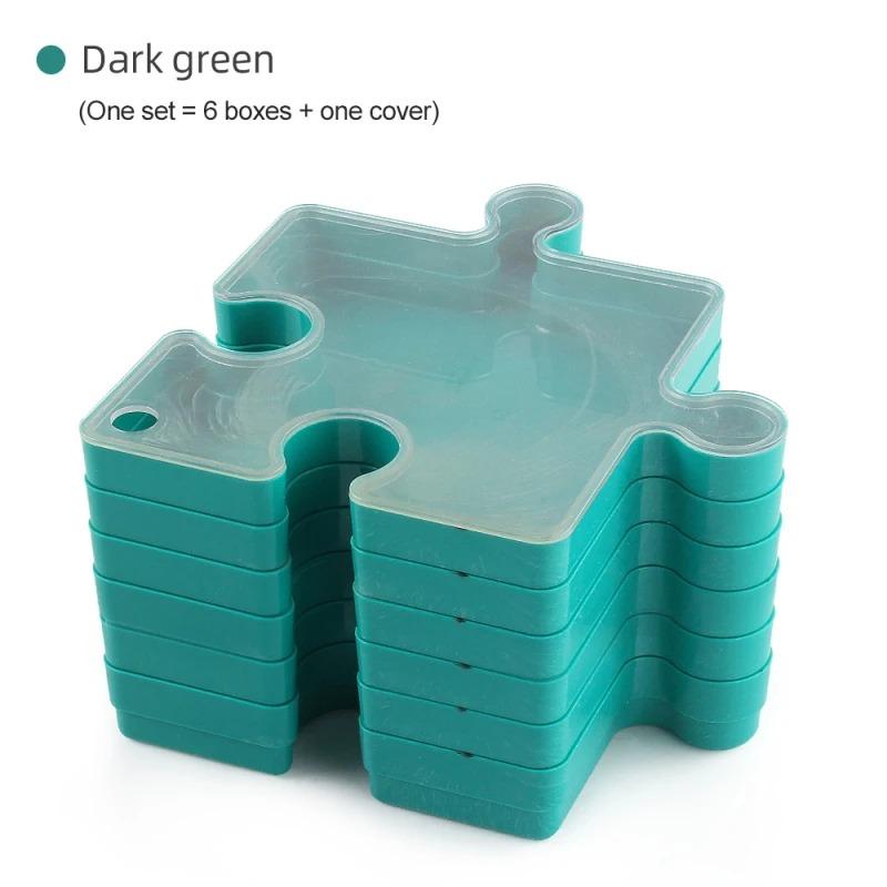 6-layer Puzzle Storage Box With Transparent Cover 3D Puzzle Splicing Sorting Organizer Multifunctional Puzzle Storag Tool