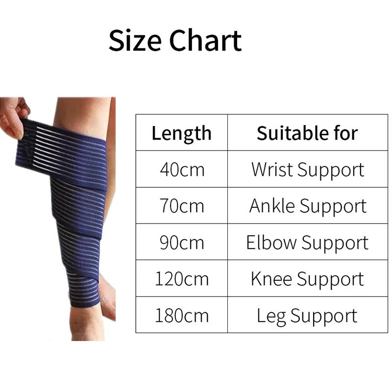 1PC 40180cm High Elasticity Compression Bandage Active Kinesiology Tape for Ankle Wrist Knee Calf Thigh Wraps Support Protector