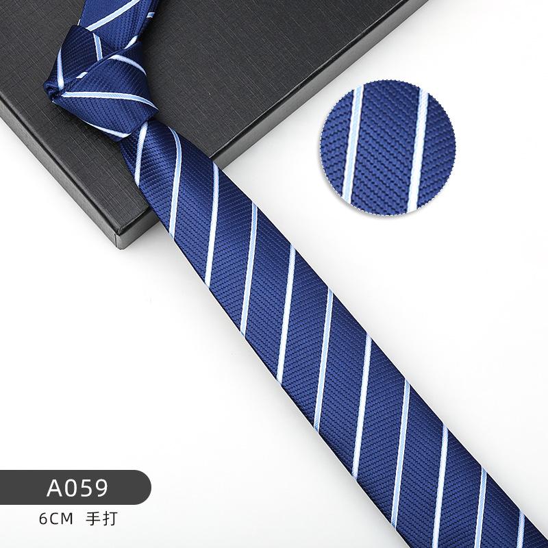 Men'S And Women'S Korean Version 6Cm Fashion Casual Professional Striped Hand-Made Thin Tie Groom Best Man Wedding Banquet Tie