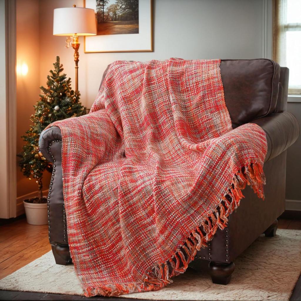 Throw Blanket for Couch Bed, Throw Blanket for Spring Summer, Colorful Boho Throw Blanket for Home Decor, Indoor and Outdoor Throw Blankets,127x152cm