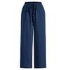 Solid Color Urban Casual Elastic Waist Straight Leg Pants Multi Color Casual Wide Leg Trousers