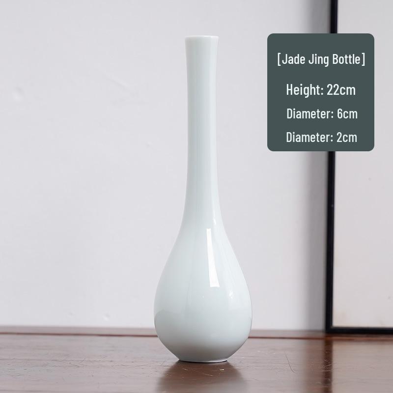 Handmade Retro Celadon Glaze Porcelain Flower Vase - Antique Style Home Décor