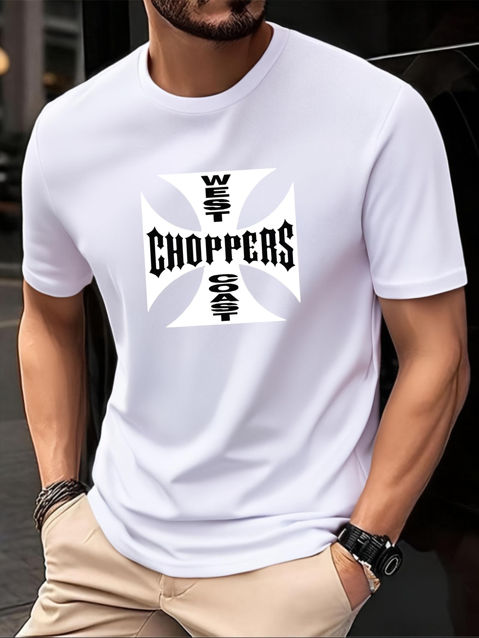 Graphic T-shirt - White Tee with Bold Black Print - Breathable Athletic Shirt for Gym L