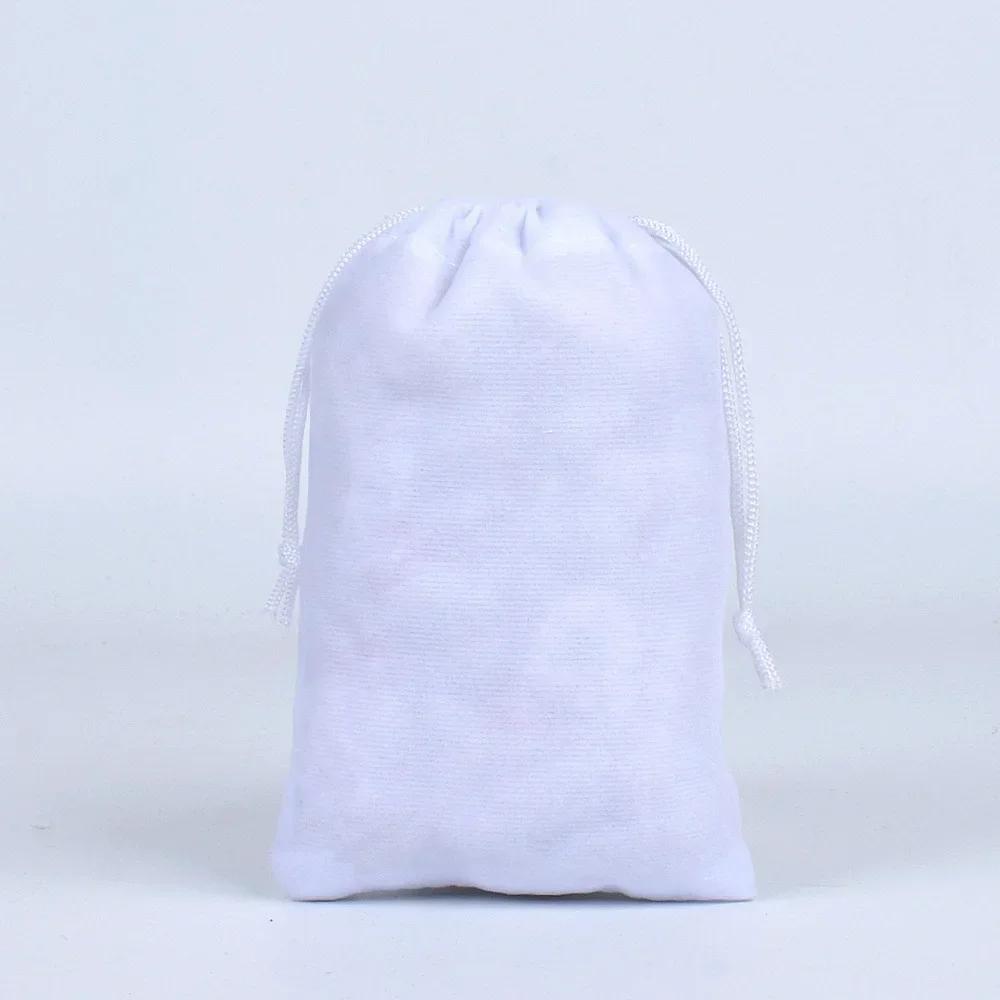 10Pcs/Lot Soft Fabric Velvet Drawstring Gift Bags Wedding Candy Christmas Pouches Jewelry Storage Bag Festival Various Size