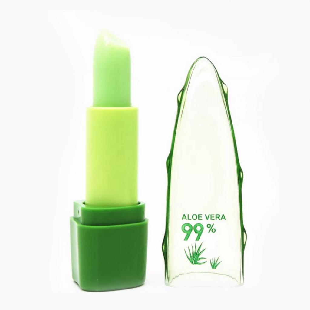 Hot Aloe Moisturizer Lipstick Temperature Changed Color Lip Balm Makeup