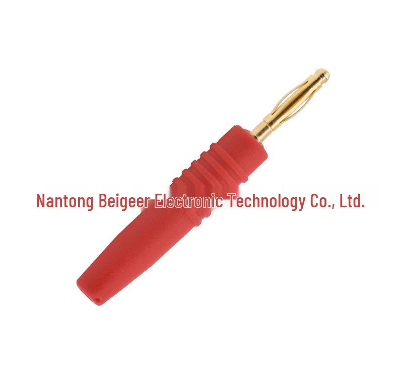 

2.0mm Gold-Plated Copper Banana Plug Lantern Connector Test Pin Male Solder. красный