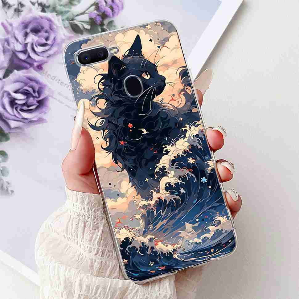 For Oppo F9 CPH1823 6.3" Case Soft Silicone TPU Back Cover For Oppo f9 OPPO F9 Pro Fashion Flower Painting Protective Cases