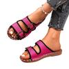 Sandales Femme Nouvelles d'Été Mode Rétro Bout Ouvert Semelle Souple Claquettes Décontractées Confortables Trajet Quotidien Sandales Dames