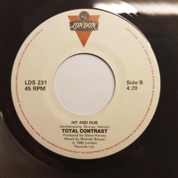 7-дюймовая пластинка TOTAL CONTRAST Hit And Run LDS231 London Records 1985 Канада SoulFunk Б/у