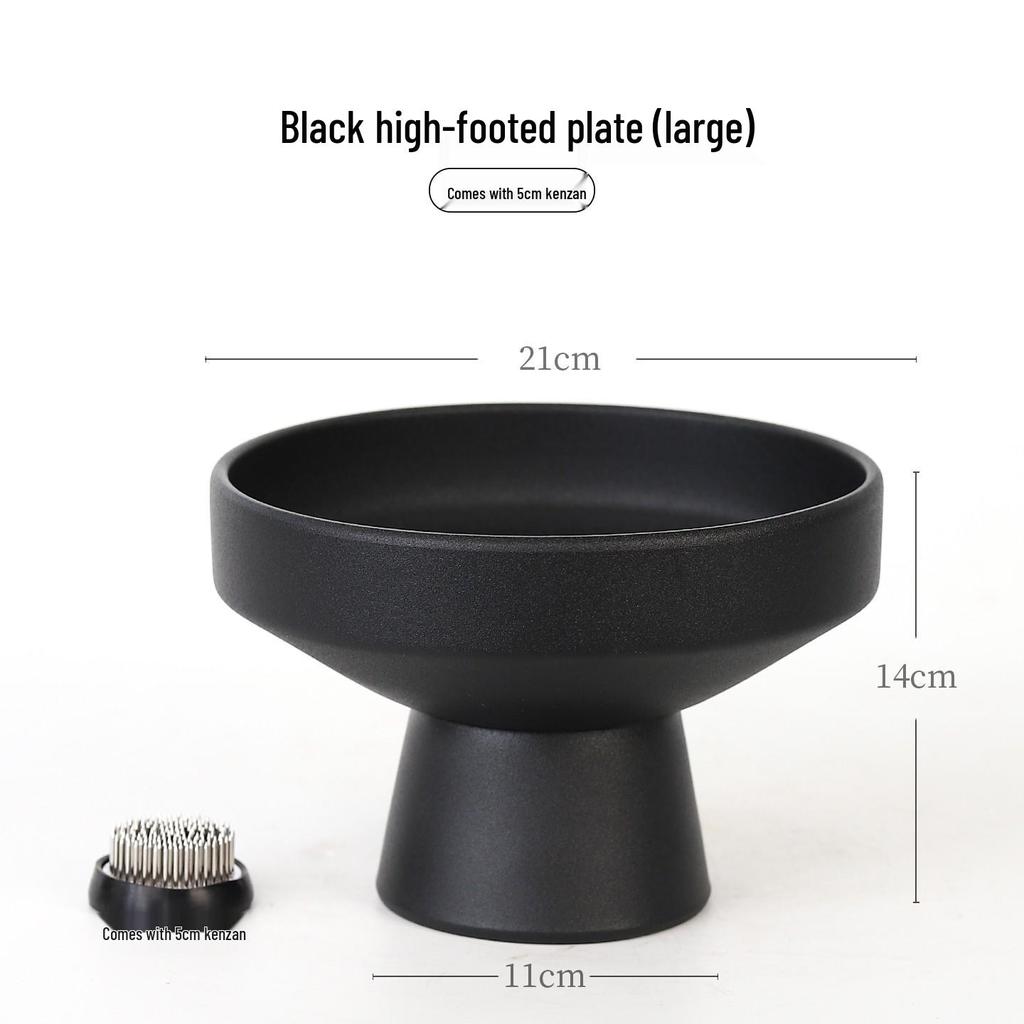 Zen Ceramic Mini High-Footed Plate for Floral Arrangements
