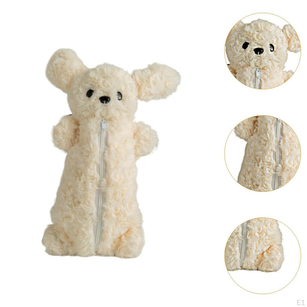 Cartoon Plush Pencil Case Girls Cosmetic Organizer Novelty Portable Multipurpose Makeup Bag