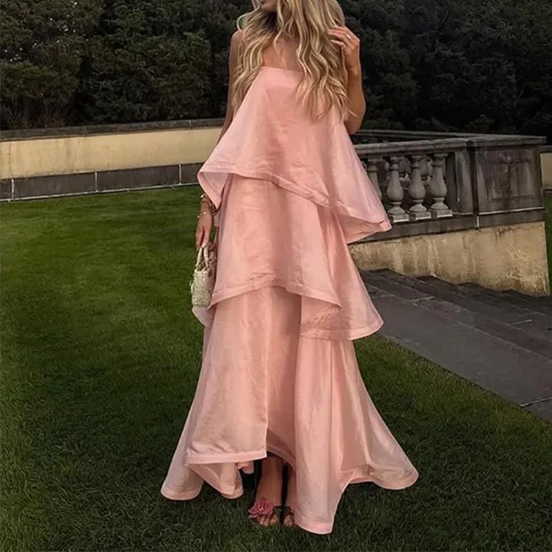 Women s Clothing Spring New Style European American Fashionable Elegant Casual Loose Suspender Dress S