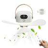 LED Light Ceiling Fans with Lights 3600/7200mAh Rechargeable Ceiling Fan  Camping