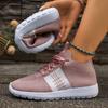 Fashion Comfortable Soft Sole Sock Sneakers Women Slip On Breathable Knitted Sneaker Shoes Woman 2025 Plus Size Non Slip Sports Shoes 43