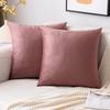 Velvet Solid Pillow Cover Removable Washable Sofa Cushion Case Soft Cozy Home Decor Elegant Comfortable Accent