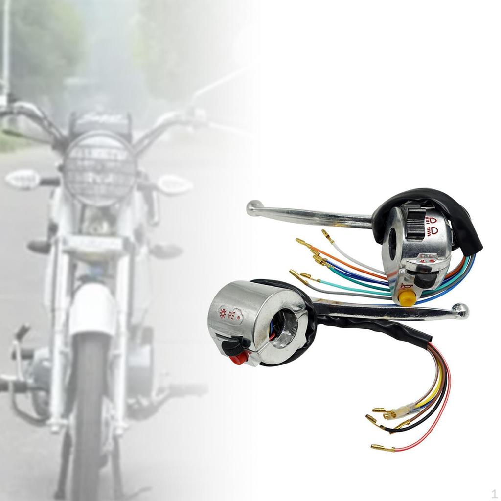 Motorcycle Handlebar Switch Assembly Left Right Parts Pre Wired Harness X Sturdy Replacement on/Off