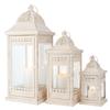 Set of 3 Vintage Candle Lantern Metal Iron Candle Lantern Empty Candle Holders for Wedding Decoration
