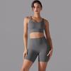 Auroth Women Back Cross Yoga Set Gym Running Outfit High Waist Workout Shorts Beauty Back Vest Sportswear