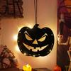 Halloween LED Lights with Hanging Rope Battery-Powered Ghost Pumpkin Hanging Party Lights for Shop/Home/Yard Windows for Indoor/Outdoor