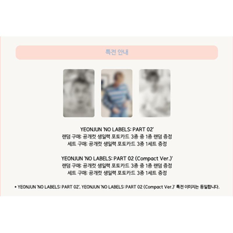 [Pre-order] YEONJUN (TXT) - NO LABELS : PART 02 (Compact Ver) (Online Benefit)