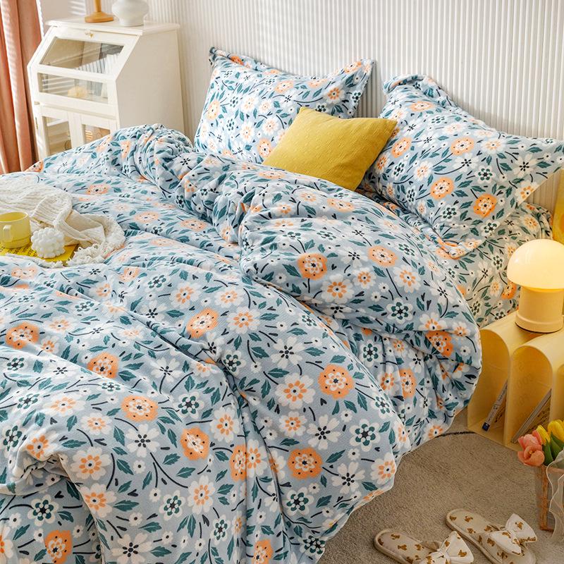 

Milk Velvet Single Duvet Cover for Dormitory, 150x200, High Gram Weight, Winter Warm, 200x230 150x200cm Single Duvet Cover