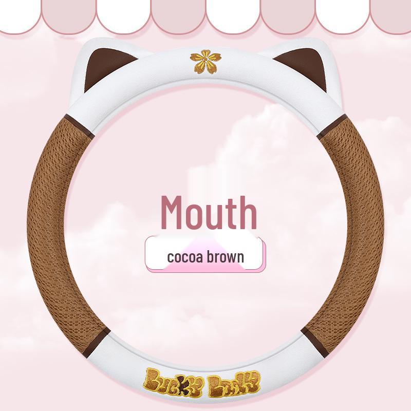 Cute Kitten Breathable Steering Wheel Cover 2023