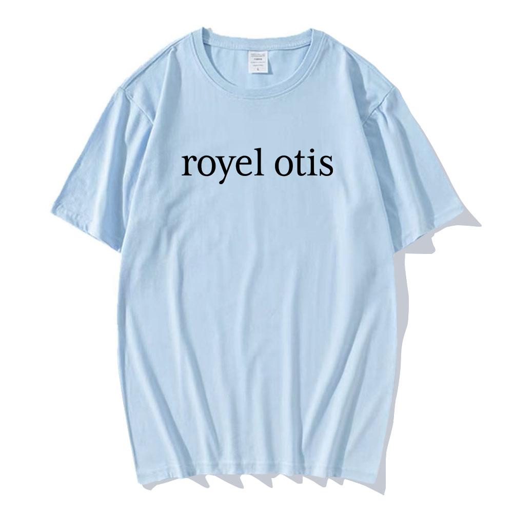 Royel Otis Popowy Duet Logo Zespołu T-shirt Nadruk Graficzny T-shirty Casualowe Letnie Unisex Streetwear Okrągły Dekolt Krótki Rękaw T-shirt Męski