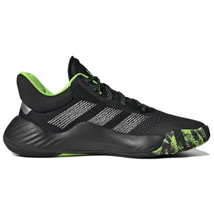 Adidas D.O.N. Issue #1 J Non slip Lightweight Low top Children's Basketball Shoes Black Green Teenagers EF2933