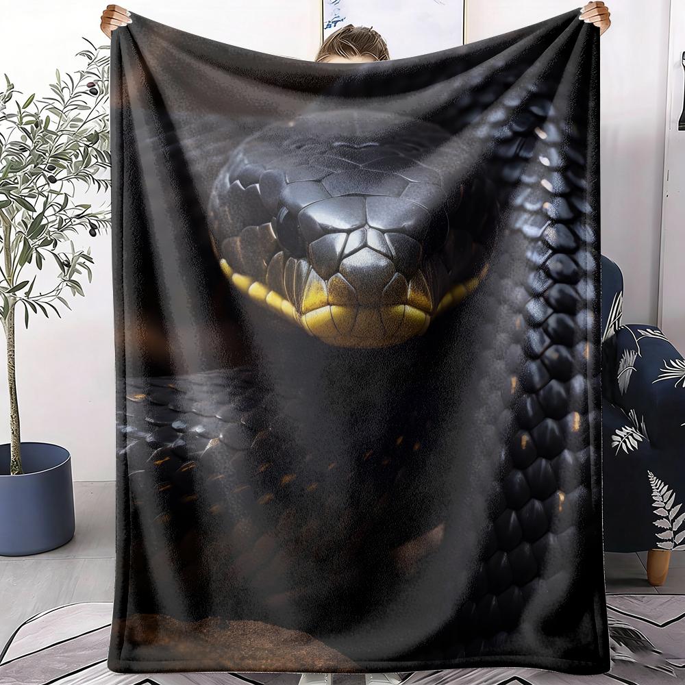 Snake Throw Soft Flannel AC Blanket Lightweight Summer Nap Throw Cozy  Blanket for Sofa Bed Travel Home