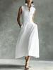 Europa und die Vereinigten Staaten 2026 Sommer neue Mode lässig Stehkragen Temperament Trend Stil Knopfkleid