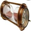 Nautische Messing-Sanduhr-Sanduhr mit maritimem Kompass-Tisch aus Messing, dekorativ