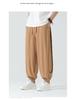 2024 Men's Cotton Linen Athletic Long Pants: Plus Size, Casual Elastic Waist.