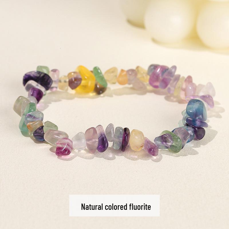 Jingdong Seven-Color Agate Chip Elastic Bracelet