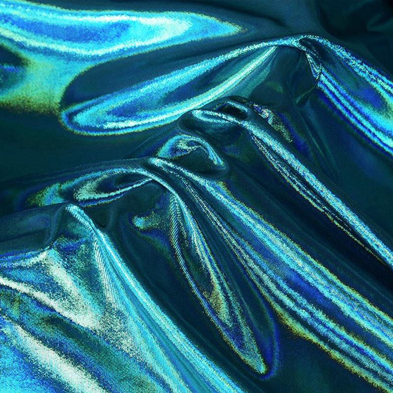 Glitter Laser Fabric Soft Shiny Liquid Iridescent Holographic Cloth DIY Sewing Stage Costume Wedding Party Background