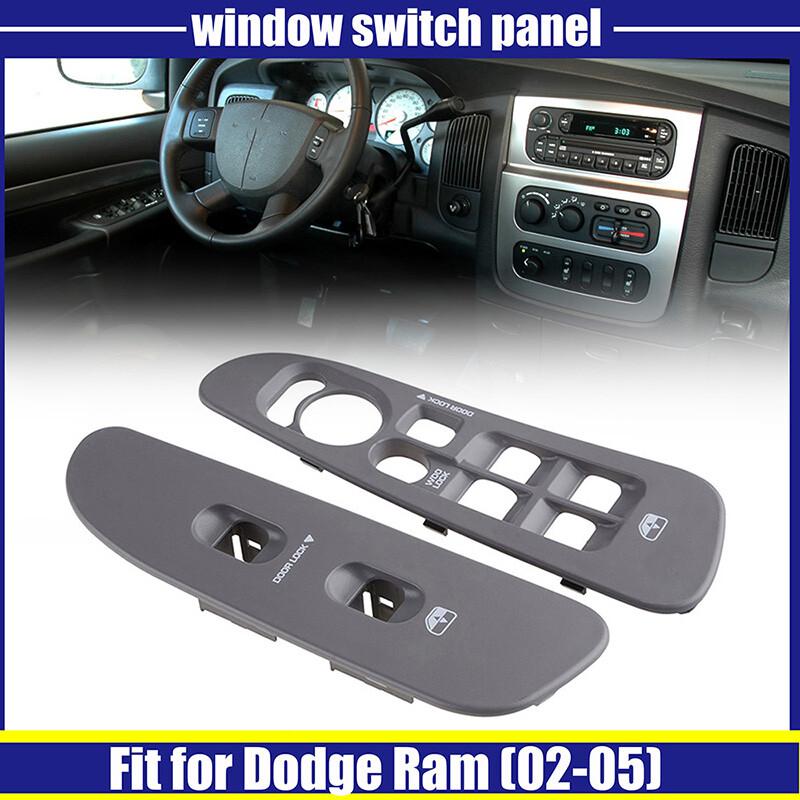 Grey For 02-10 Dodge Ram 1500 2500 3500 Door Window Switch Bezel Master Cover
