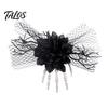 Decorative Plastic Pins Gothic Skeleton Hand Flowers Hair Clip with Black Mesh, Halloween Jewelry Skull Bone Claw Hairpin for Girls,Women, Party