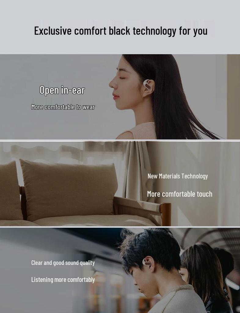 2025 AI Bluetooth Earbuds S911: Ear-hook, Long Battery, Digital Display, Noise Reduction
