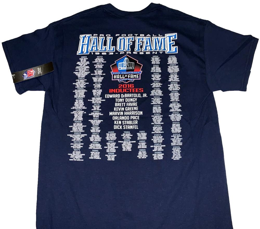 Rare 2016 Ken Stabler Brett Favre Hall of Fame Football HOF T-Shirt New! NWT MED Unisex T-Shirt XL